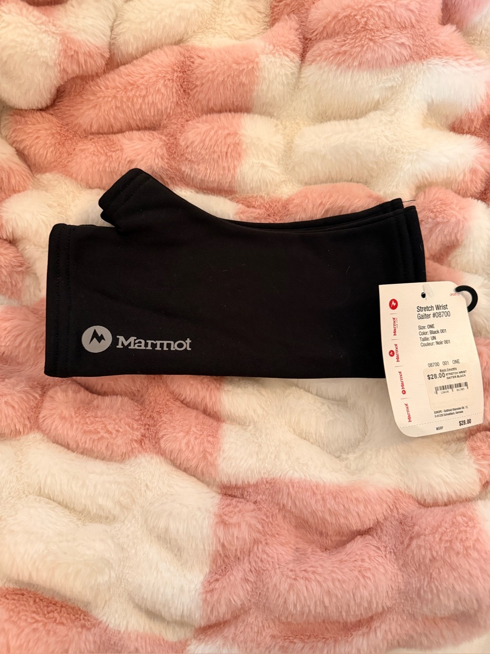 Marmot Black Stretch Wrist Gaiters